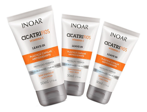 Kit 03 Leave-in Cicatrifios Vitamina C Inoar 50g