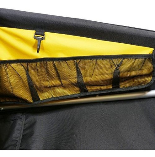 Imagen 5 de 8 de Remolque Para Bicicleta Amarillo / Negro