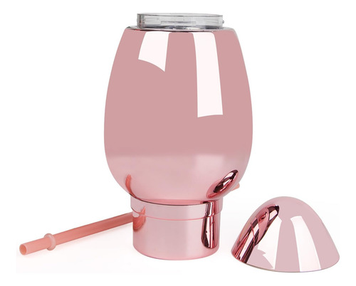 Vaso De Navidad Con Pajilla 20 Oz Color Rosa