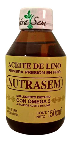 Suplemento Omega 3 Vegano Aceite Lino Prensado En Frío 150ml