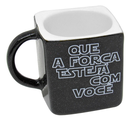 Imagem 4 de 4 de Caneca Quadrada Cubo 200ml Que A Força Esteja Com Você