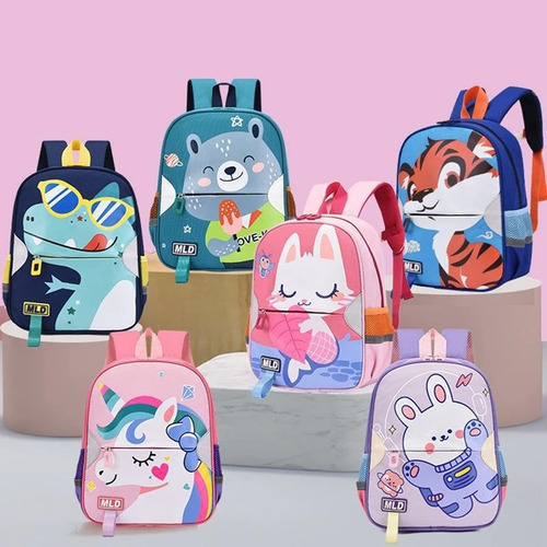Mochila Infantil Animales Unicornio Dino Niño Jardin Escuela