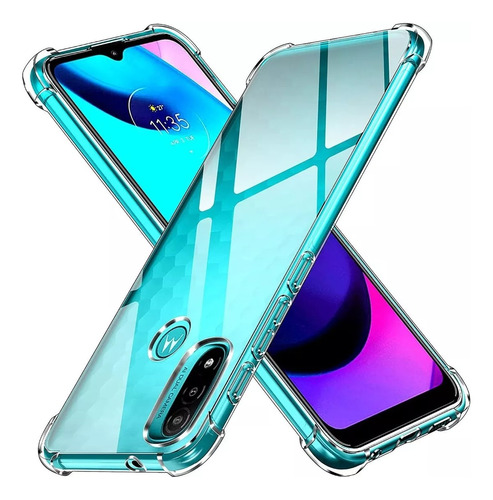 Funda Tpu Transparente Para Motorola E20 E40 + Vidrio 9h