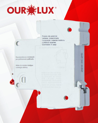 8 Disjuntor Ourolux 16a Unipolar Curva C