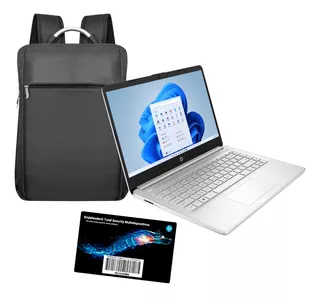 Laptop Hp Celeron N4120 4gb Ssd 128gb W11h Mochila Antivirus