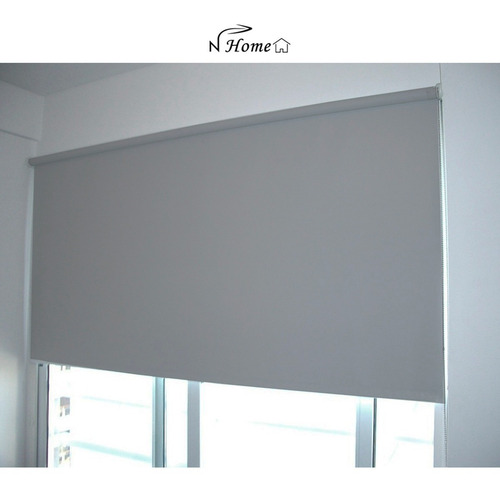Imagen 3 de 10 de Cortina Black Out Gris Roller 1,50m Colores Calidad Gruesa