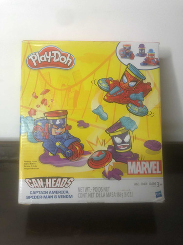 Imagen 6 de 6 de Plastilina Play Doh Marvel Can-heads