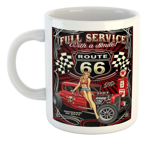 Taza Ceramica Vehiculos Full Service Mujer En Hot Rod