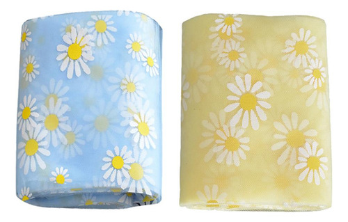 2x 5.5yd Tela De Flores De Encaje Fino Adornos De Costura