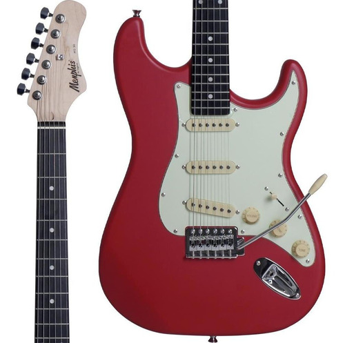 Guitarra Strato Memphis By Tagima Mg30 Mg30 Fiesta Red Satin