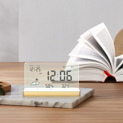 *para Clear Digital Alarm Clock Large Display Touch For