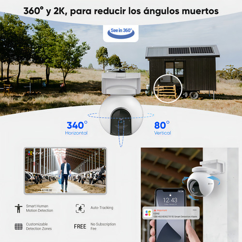 Ezviz Cámara De Seguridad Con Batería Recargable 4g Multicar