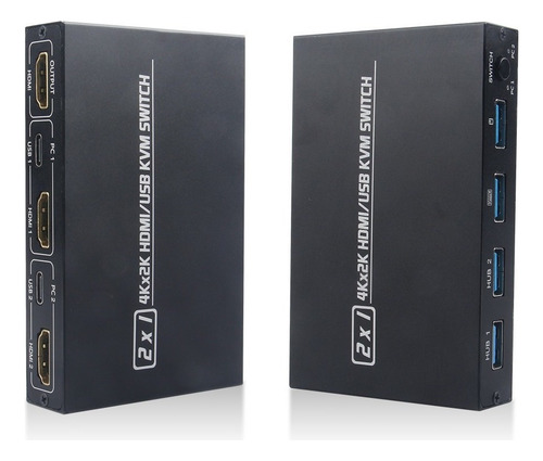 Comutador Am-kvm 201cl 2-em-1 Hdmi/usb Kvm Suporte Hd
