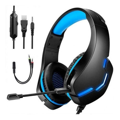 Auricular Gamer Pc Ps4 Xbox Gaming Con Microfono Led J10