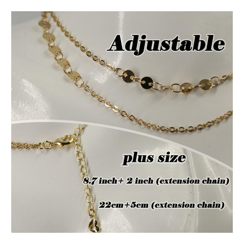 Youqianren Tobillera Para Mujer ' Encantadoras Tobilleras Y Oro. 10 Cm