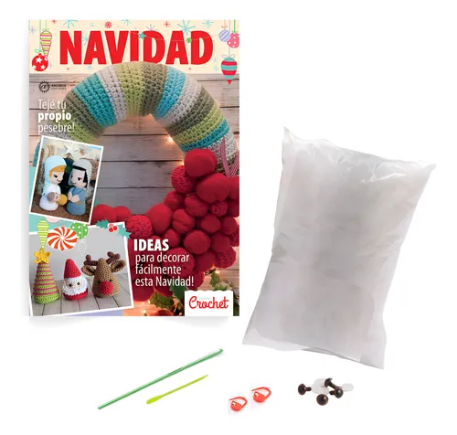 comprar Revista Amigurumis Navidad + Materiales Y Guía De Puntos