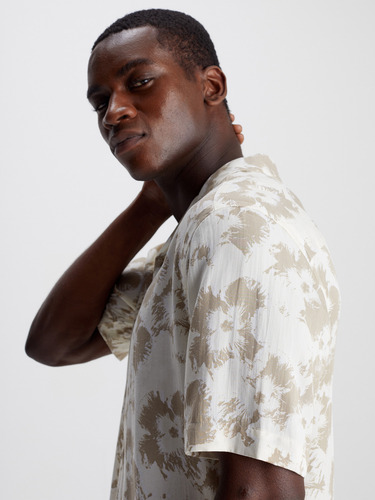 Camisa Viscose Flower Blanco Calvin Klein