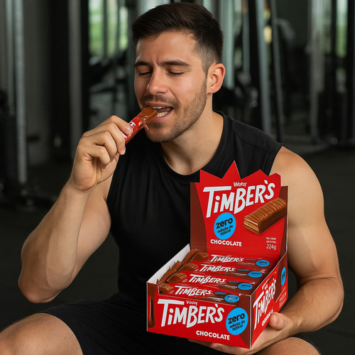 Lanche Fit Wafer Chocolate Ao Leite Zero Adição De Açúcar