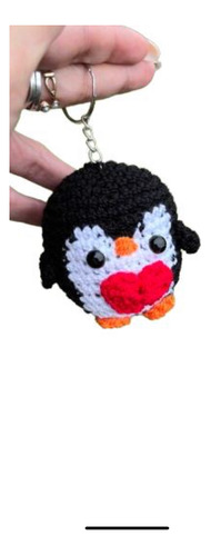Llavero Pinguino A Crochet Amigurumi