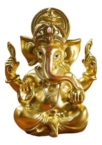 Estatua Hindú De Ganesh Tallada A Mano, Artesanía De Resina