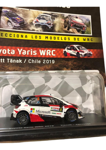 Colecciónwrc Rally 1/43 N1 Y49 Toyota Yaris Y Ford Sierra Rs Blanco Con Publicidades