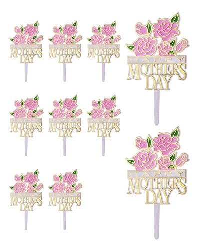 10x Madre Rosa Cupcake Toppers Cake Toppers Mesa Centro De