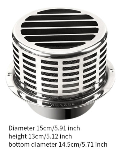 Cubierta Redonda De Rejilla De Ventilación De 6 Pulgadas