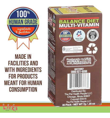 Licks Multivitamínico Perros Vitaminas C D Calcio 30 Usos Pa