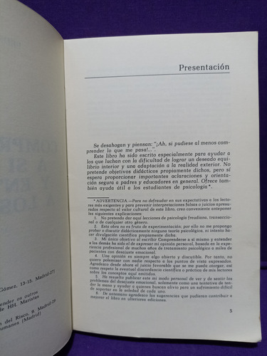 Comprenderse A Sí Mismo Y Entender A Los Demás Pedro Finkler (Usado)