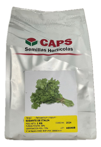 Semillas Perejil Gigante 1 Kilo Bolsa Cerrada - Caps -