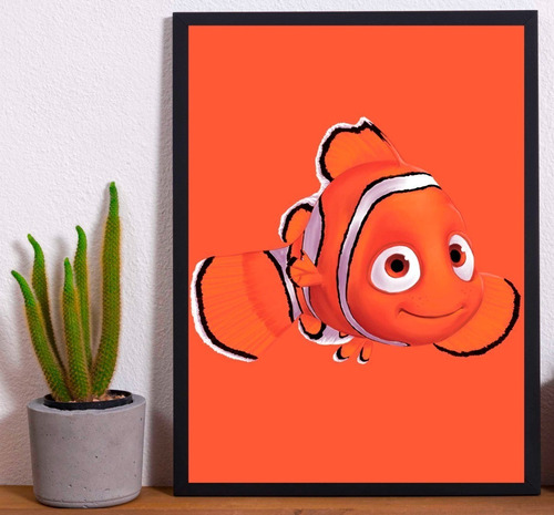 Cuadro Marco Negro Poster 33x48cm Buscando A Nemo Fan Arte