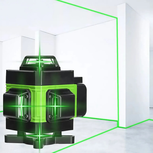 Nivel Láser Autonivelante 360° 16 Líneas Verde Con Trípode