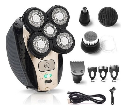 ... Máquina De Barbear Recarregável Lazhu 5 Em 1