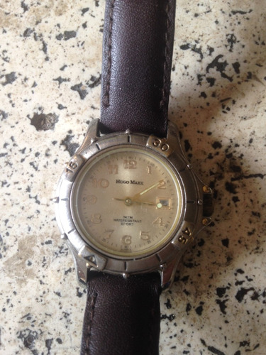 Reloj Hugo Maxx Baño Oro 18k Y Acero