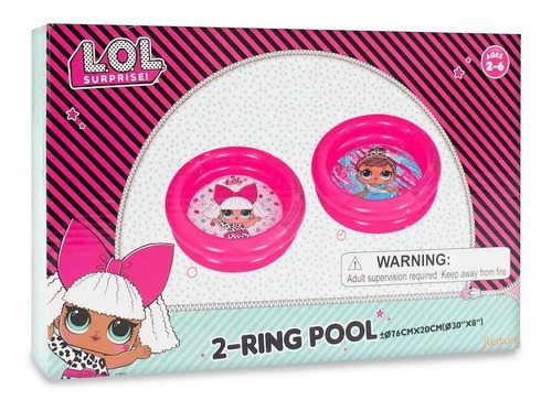 Imagen 3 de 5 de Pileta Redonda Inflable Lol 2 Anillos 76cm Verano Regalo