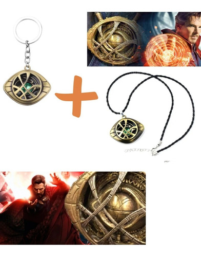 Pack Del Ojo De Agamotto Con Collar Y Llavero Sr. Strange