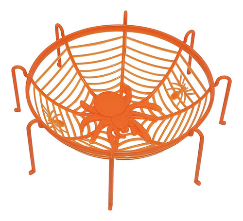 Cesta De Telaraña De Halloween, Cuenco De Dulces Naranja