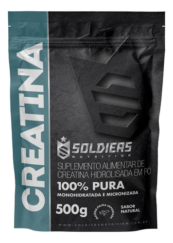 Suplemento en polvo Soldiers Nutrition  Soldiers Nutrition Creatina Monohidratada en sobre de 500g