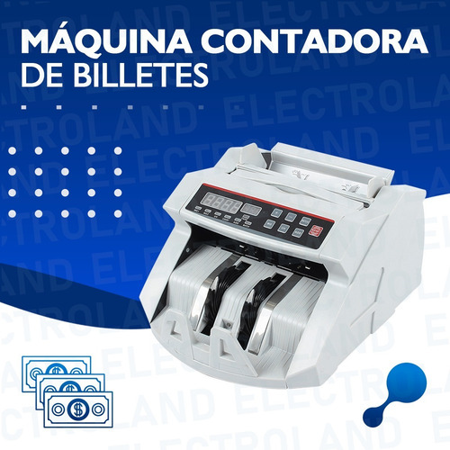 Imagen 3 de 10 de Contadora De Billetes Con Detector Falsos Contador Dinero