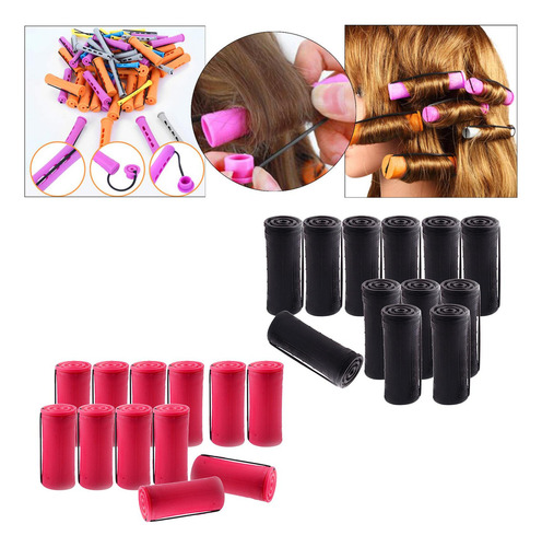 24x Natural Cold Wave Perm Rods No Elástico Ondulado Rod