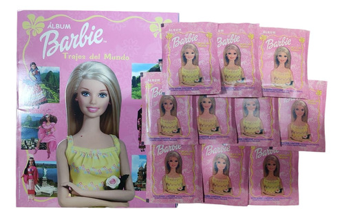 Álbum De Figuritas Barbie Trajes Del Mundo + 20 Sobres