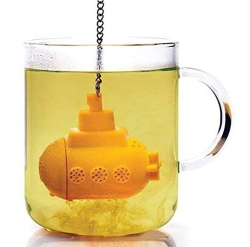 Infusor De Té Submarino Amarillo - Silicona - Cocina Linda.