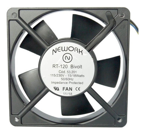 Miniventilador 53.201 -  120x120x25 Bivolt - Nework