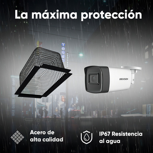 HIKVISION Cámara Tipo Bala 2ce17d0t-plus-hera Protección Metálica IR 80 mts 3.6mm IP67 Facil Instalación CCTV Circuito Cerrado