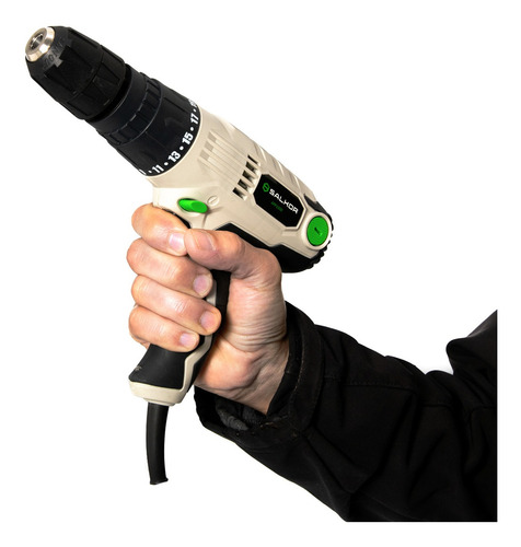 Imagen 2 de 8 de Taladro Percutor 10mm Salkor 300w Funcion Destornillador En Caja