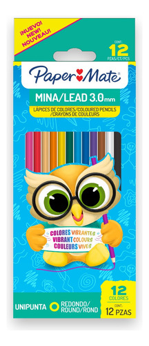 Paper Mate® Lápices De Colores, 8 Lápices Doble Punta Trazo Colores surtidos