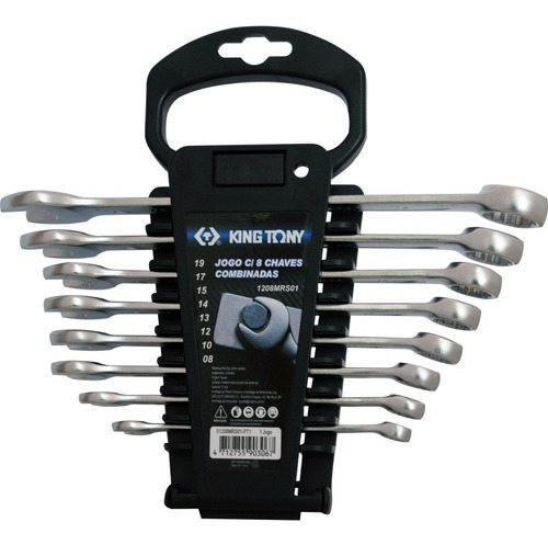 Jogo De Chave Combinada Em Suporte Com 8 Peças(8-19mm)
