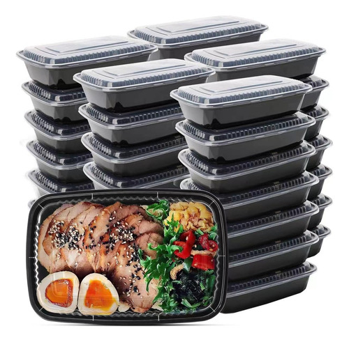 Wuhuixoz Contenedor De Preparación De Comidas, Paquete De 50