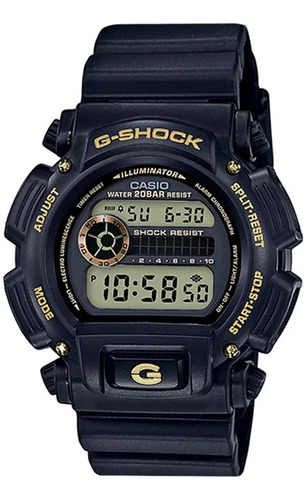 Relógio G-shock Dw-9052gbx-1a9dr Digital Preto Dourado
