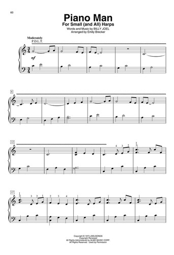 Billy Joel For Harp: 10 Selections For Lever And Pedal Harp.